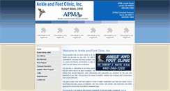 Desktop Screenshot of anklefootclinic.net